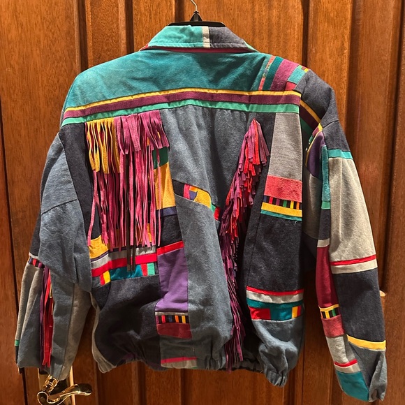 SFR SANTA FE RE-CREATIONS SUEDE & Jean fronted women’s jacket - Picture 3 of 5